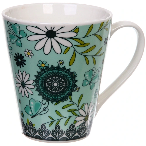 Кружка керамическая 350мл Летние узоры, микс цветов_3