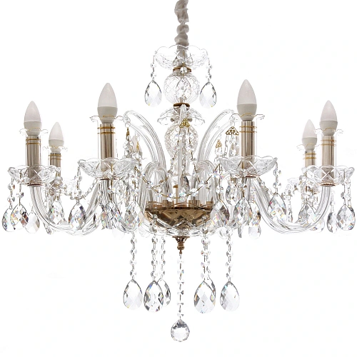 Люстра подвесная в стиле барокко Bottega 840Вт 25-S9014 со стеклянными основаниями_5