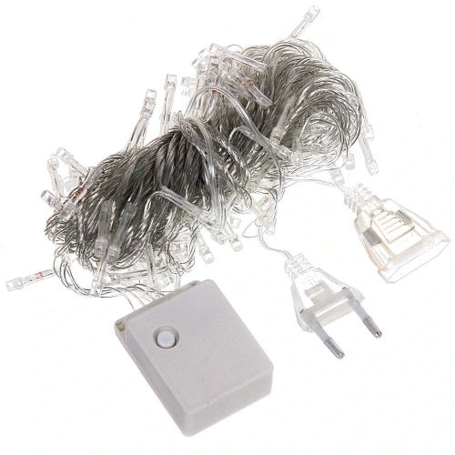 Гирлянда для дома  9,5м 100 ламп LED прозрачпров,8 реж, IP-20, Зелёный (возможность соединения)_18