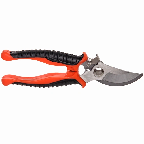 Секатор плоскостной 7,5" (19,5см) "Фортуна" пластиковые прорезиненные ручки ДоброСад