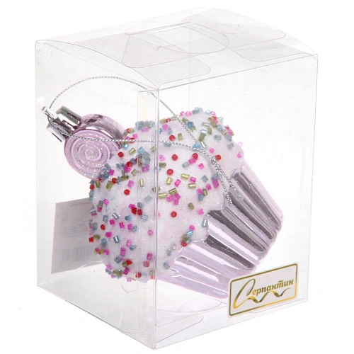 Елочная игрушка Сладкая пироженка 779,5 см, Розовый_2