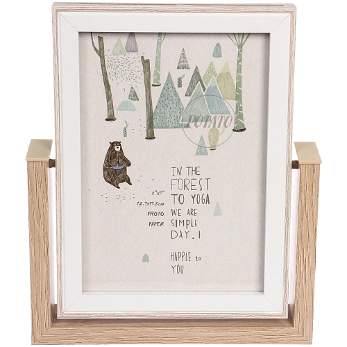 Фоторамка 1318см вращающаяся с зеркалом, бежевая_6