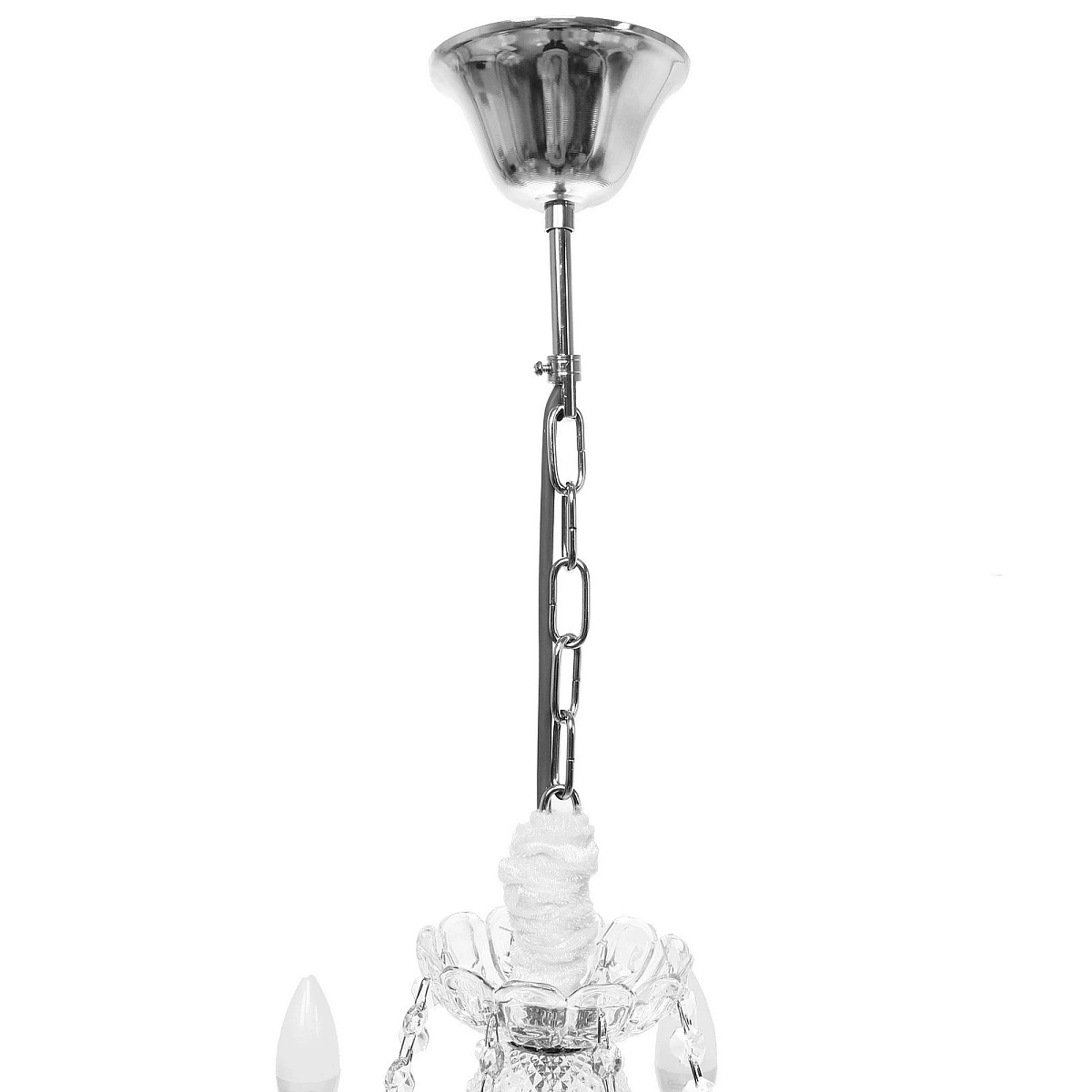 Люстра подвесная в стиле барокко "Alfemminile" 8*40Вт 25-DZ888 со стеклянными основаниями