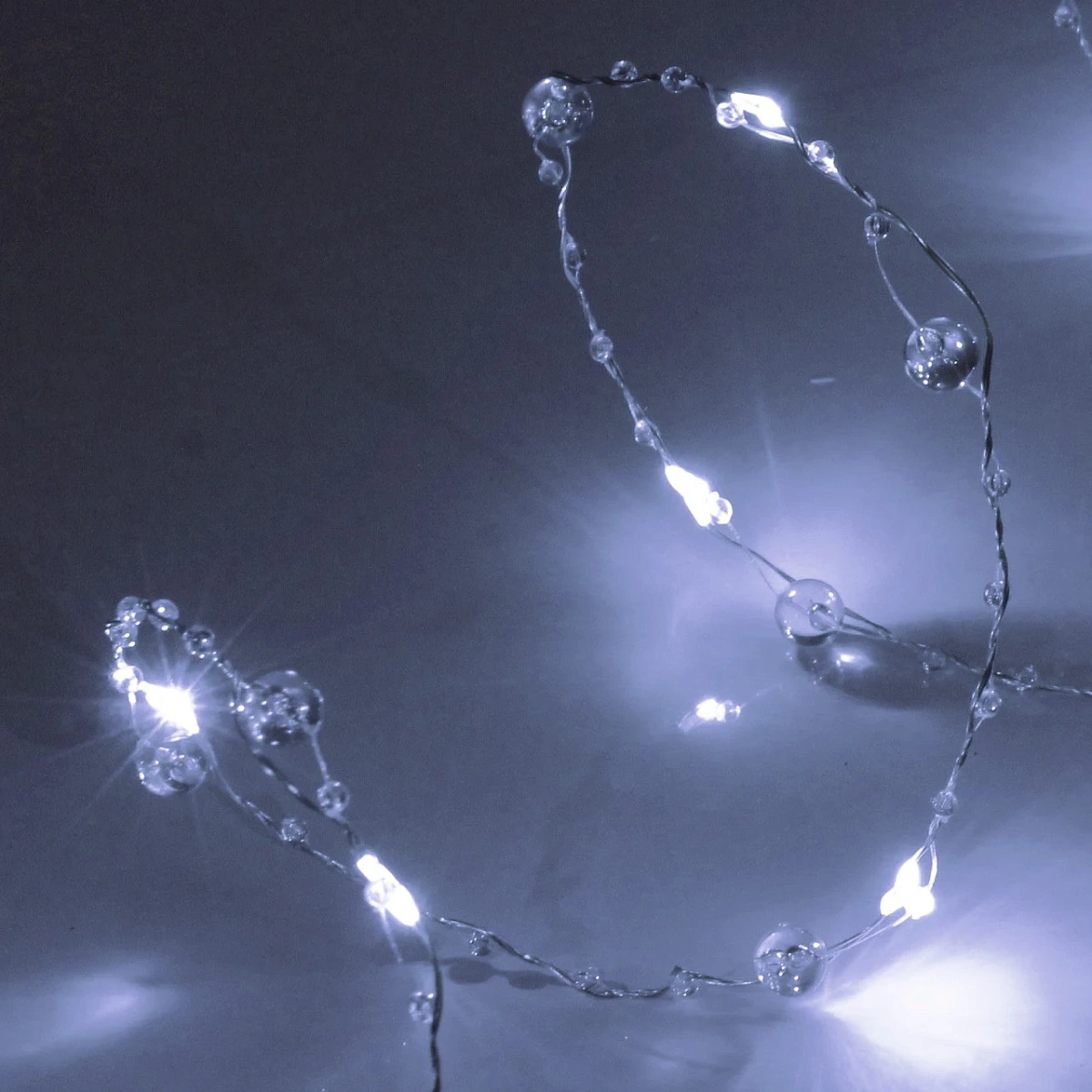 Гирлянда для дома "Льдинка" на батарейках 2,0 м 20 ламп LED, 3 реж, IP-20, Белый