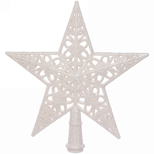 Звезда на ёлку "Вензель" 20*21 см, Белый