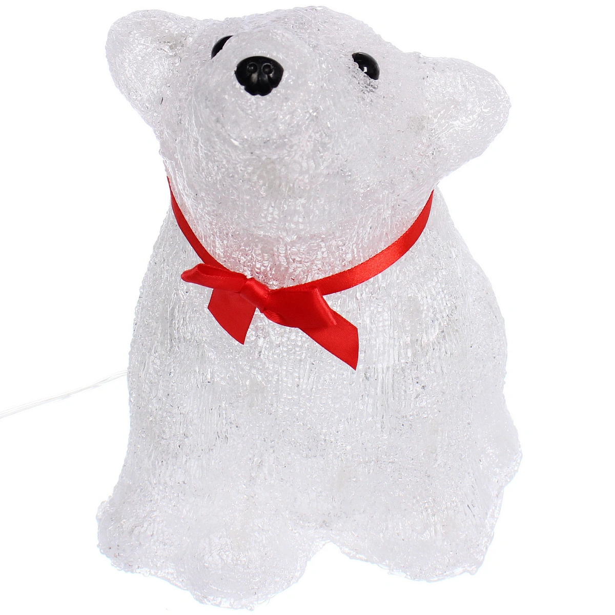 Фигура светодиодная "Белый мишка" 16,5*21*26 см, 30 ламп LED, авторежим, 220V, Белый