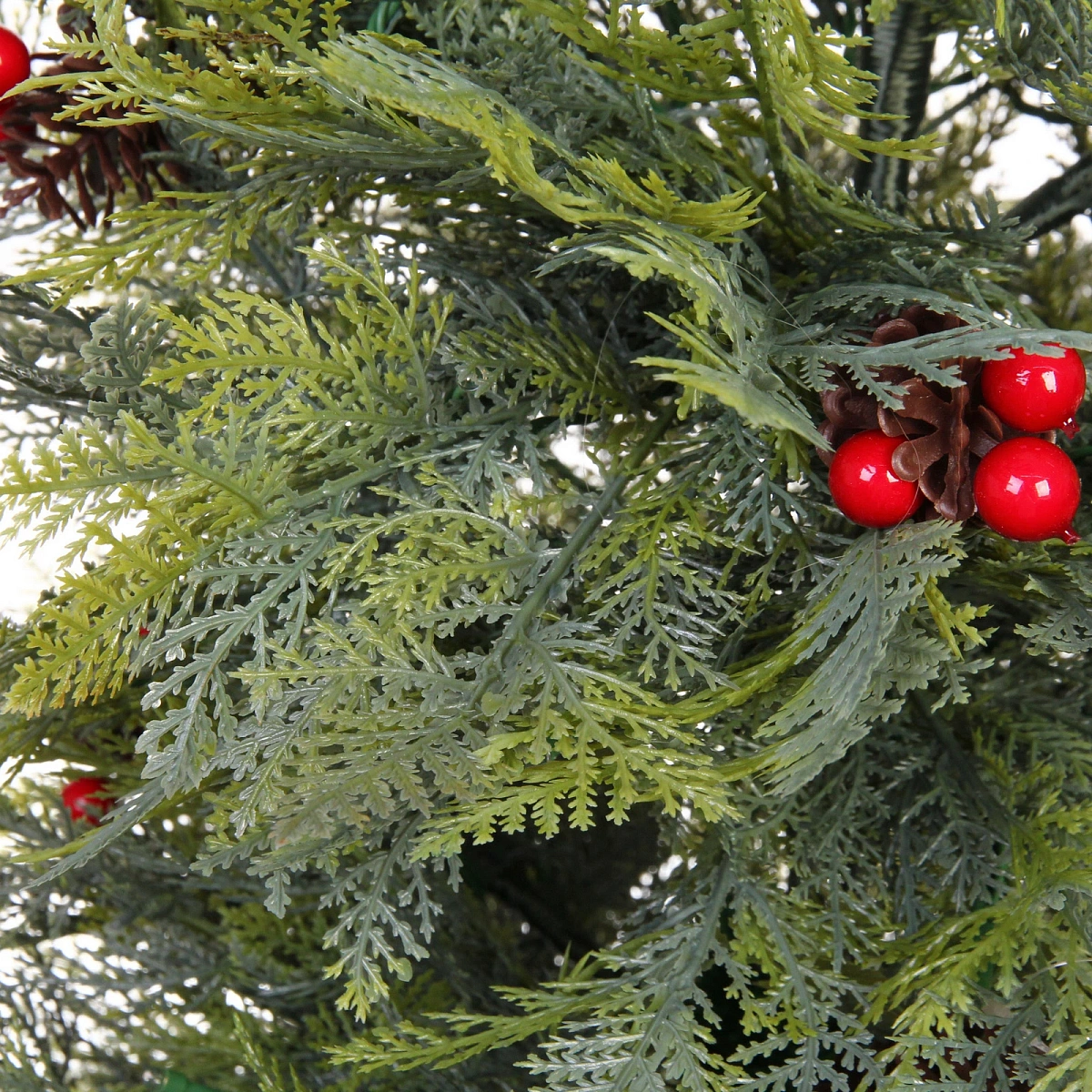 Ёлка светодиодная в горшке "Лесная радость" 90 см, (260 веток) 80 ламп LED, цвет свечения-Теплый белый