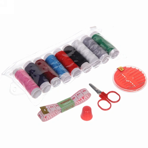 Швейный набор в пластиковой сумочке Мастерица (нитки,наперсток,иголки,ножницы,сант лента)_6