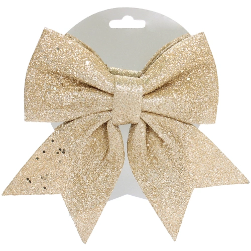 Бант на ёлку Волшебство 15208 см, Шампань_3