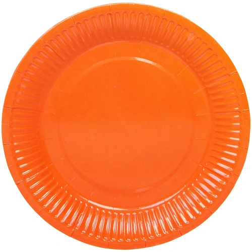 Тарелка бумажная 18 см в наборе 10 шт "Оранжевый"
