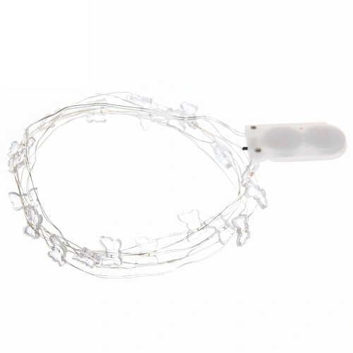 Гирлянда для дома Бабочка на батарейках 2,0 м 20 ламп LED, Мультицвет (постоянное свечение)_4