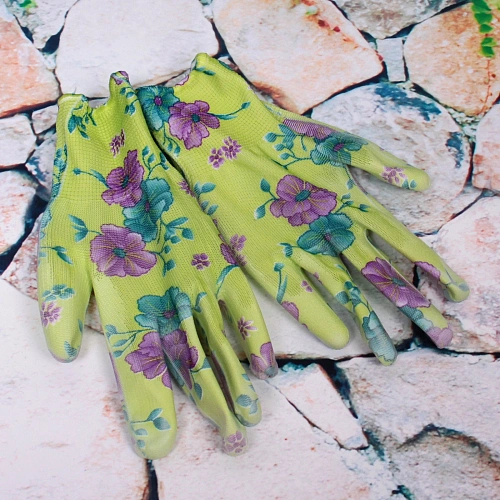 Перчатки нейлоновые Фантазия-Фиалка с ПВХ покрытием полуоблитые 8 р-р набор 5 пар_3