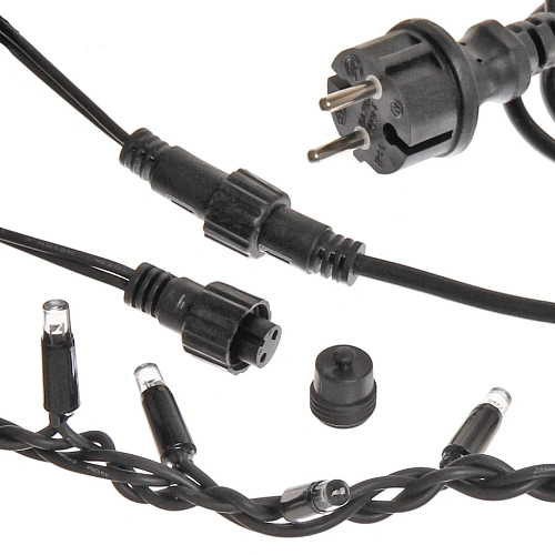 Гирлянда для улицы ЗАНАВЕС Мерцание ш2 в1,5 м 320 ламп LED, черный провод, IP-65, Белый  (возможность соединения)_8