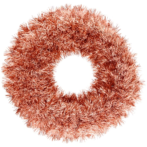 Венок декоративный TINSEL "Яркие переливы" 38 см, Медный