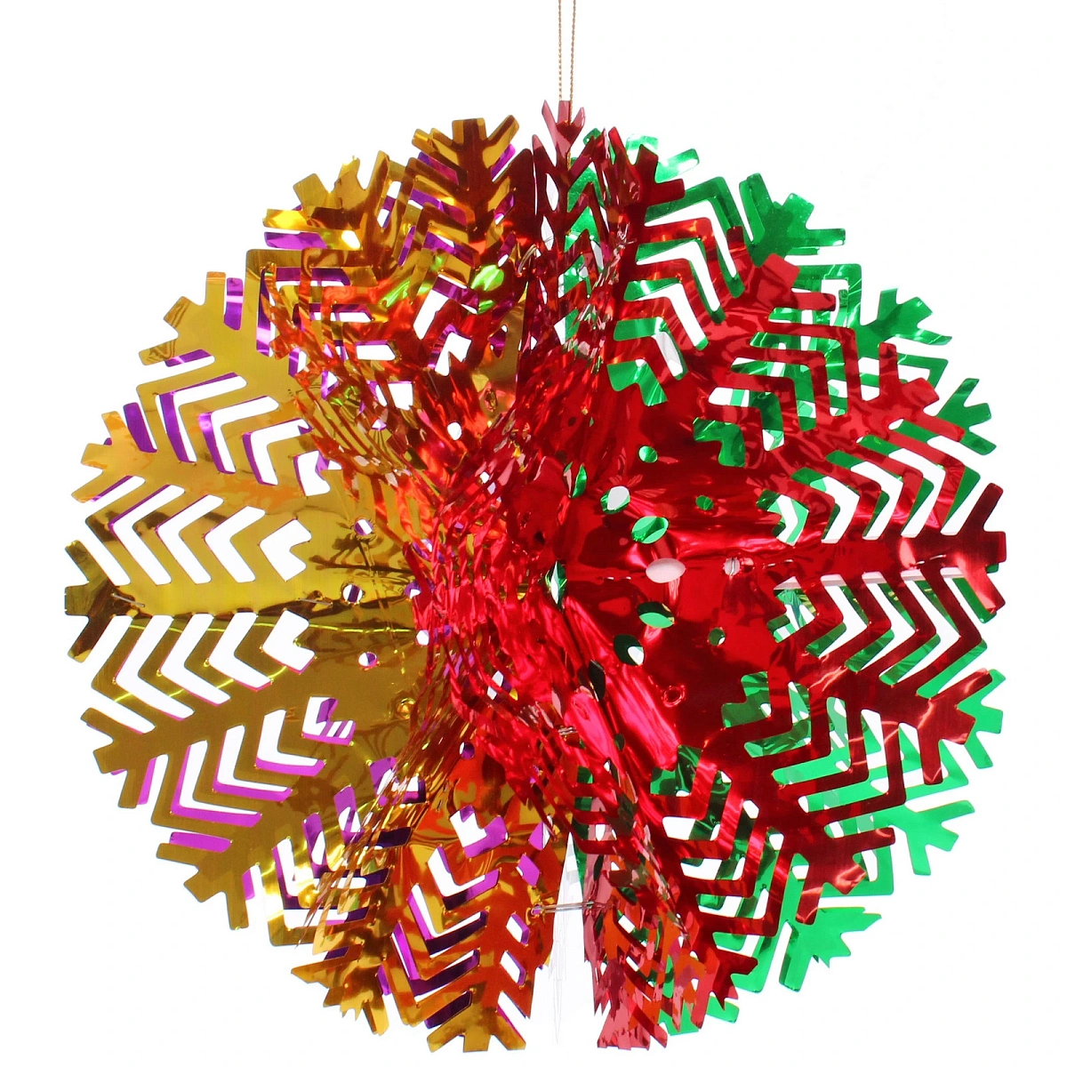 Украшение фольгированное "Снежный шар" d-30 см, Мультицвет