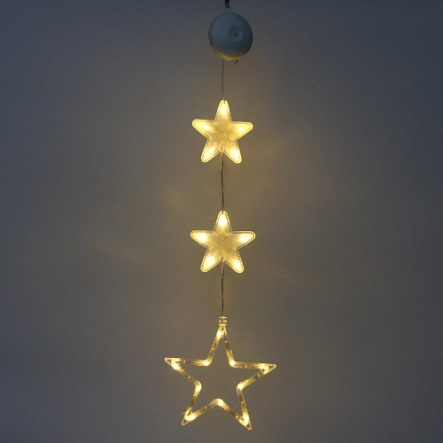 Фигура светодиодная Звездочка 175185 см (батарейки 3 ААА), 1 реж, Теплый белый_3