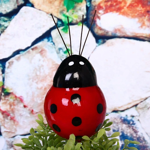Садовая фигура на спице Божья коровка 1210см_5