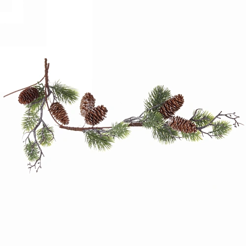 Композиция новогодняя хвойное украшение  Золотистый лес , 68 см_4