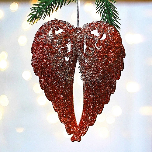 Подвеска "Изящные крылья" 14,5*11,5 см, Янтарь