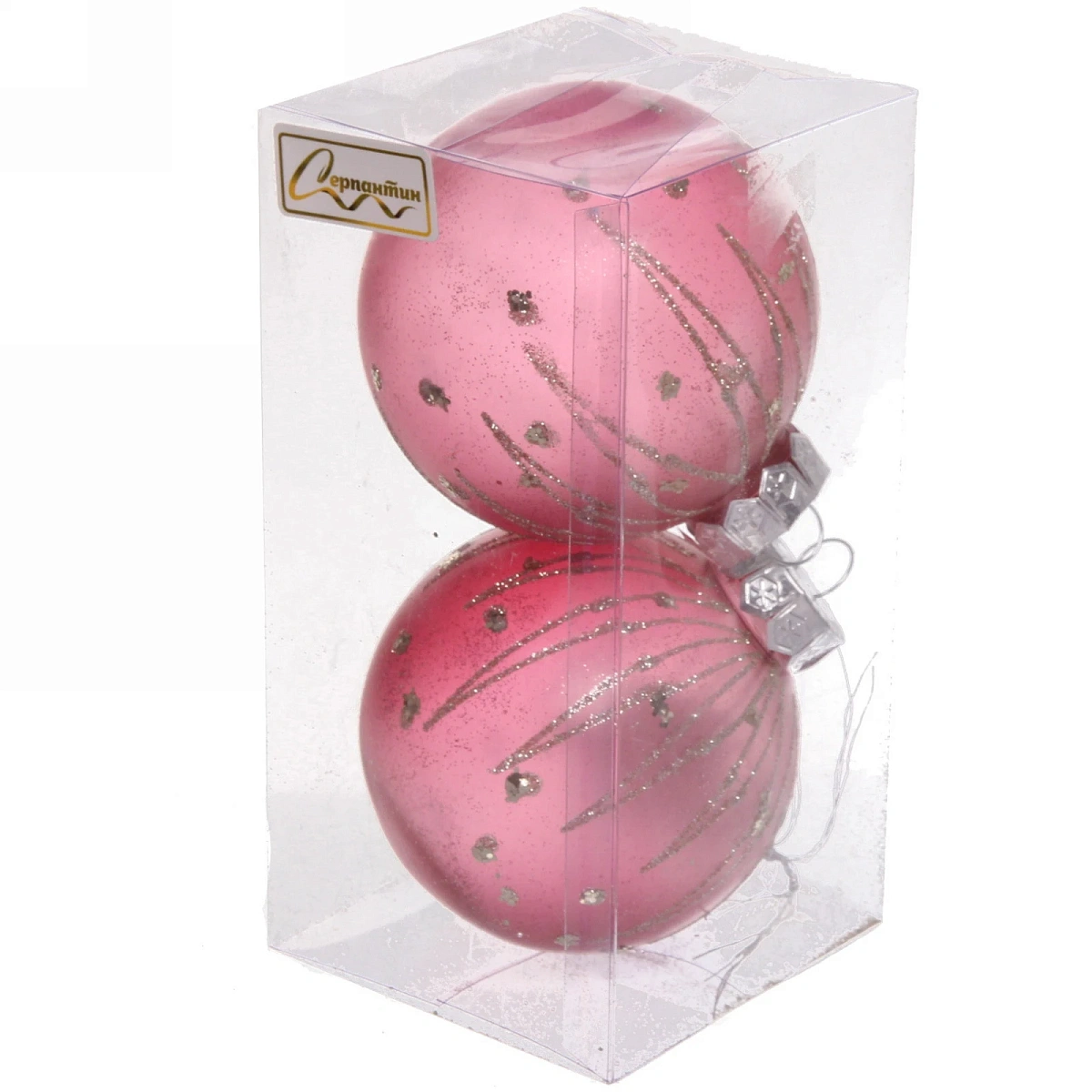 Набор украшений SHINE "Diamond Tears" 8 см (2 шт.), rose pink