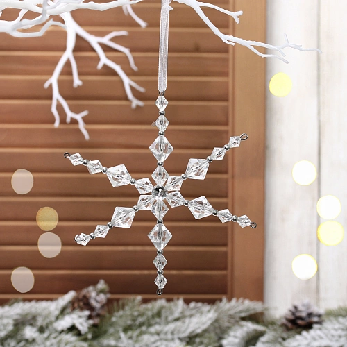 Подвеска "Волшебство зимы" 15 см, Прозрачный