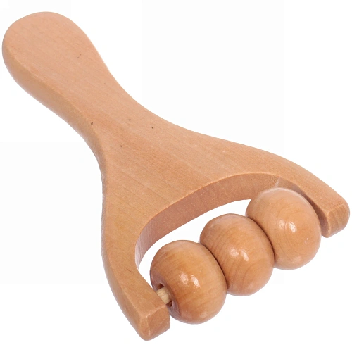 Массажер роликовый деревянный универсальный Каток- Расслабление, 158см_4