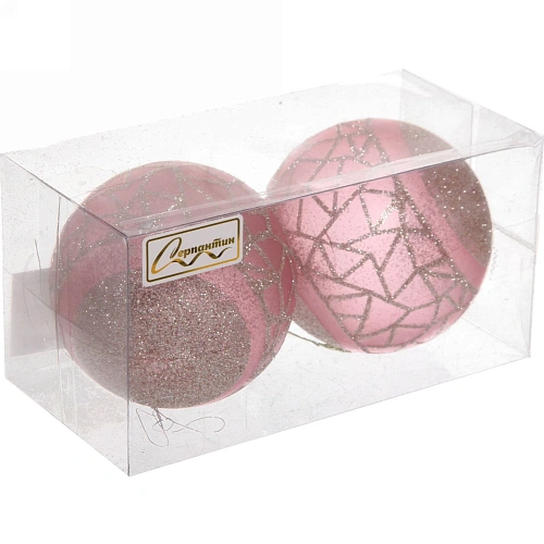 Набор украшений SHINE Brilliant pattern 8 см (2 шт), rose pink_5