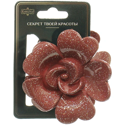 Заколка - краб для волос AKS - SALVATORE, микс 6 цветов, роза, 77см _5