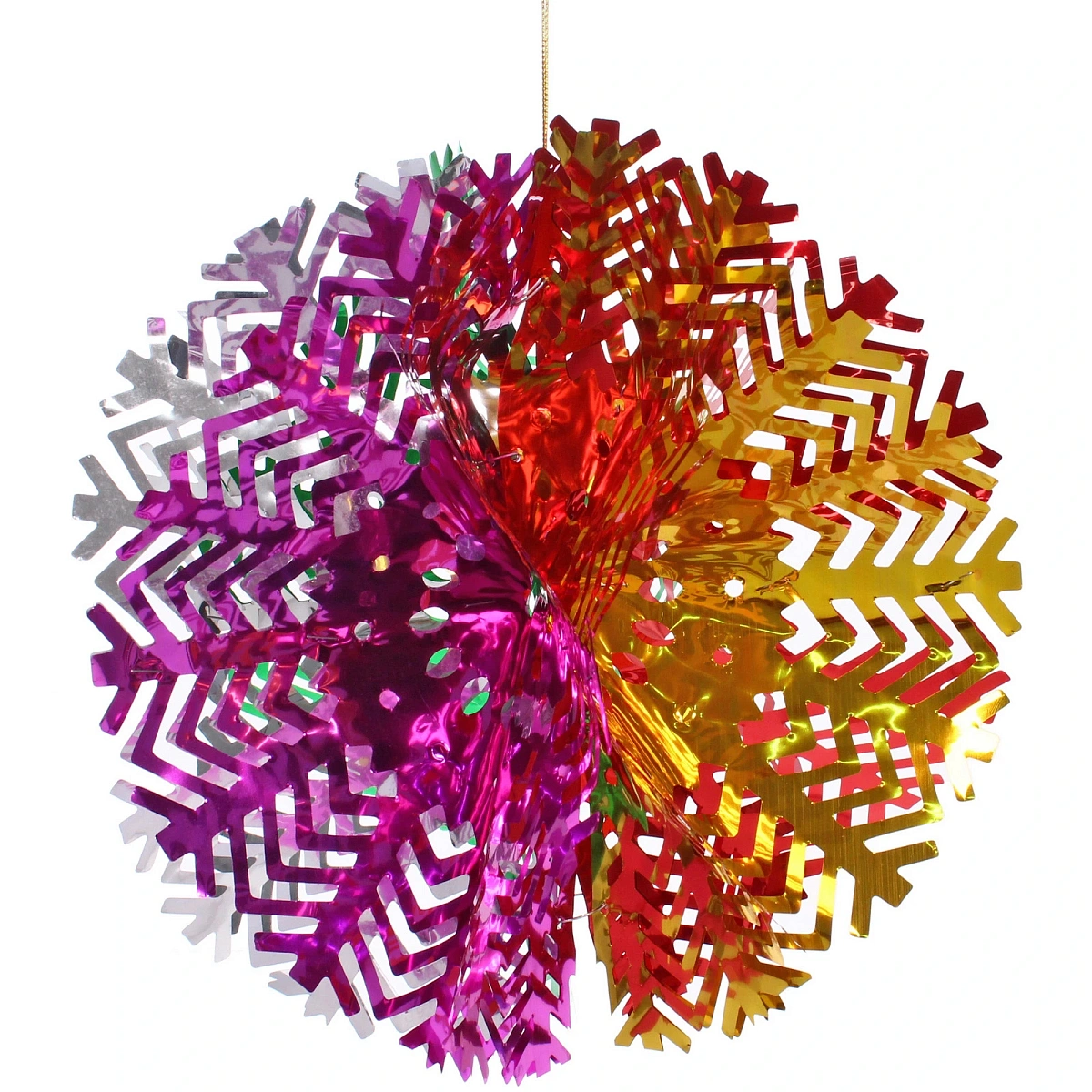 Украшение фольгированное "Снежный шар" d-30 см, Мультицвет