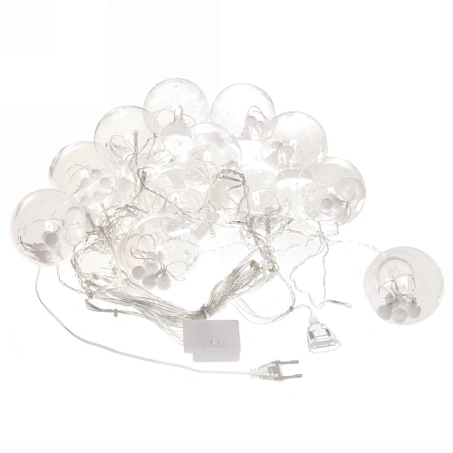Гирлянда для дома БАХРОМА Снежный шар ш2,5 м в0,60,8м 108 лампы LED, d-8 см, 8 реж IP-20, Белый (возможность соединения)_8