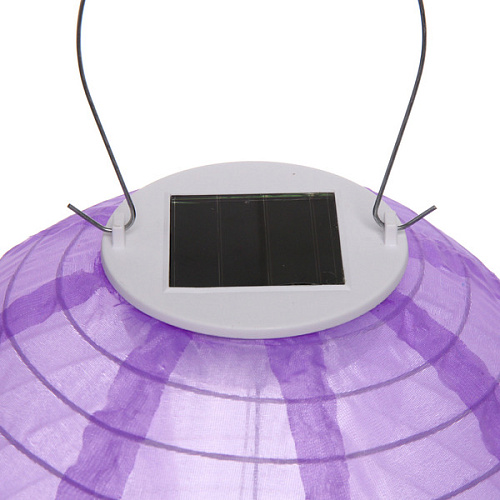 Светильник дачный на солн батарее Фонарик 20 см, 1 лампа LED, с подвесом, Фиолетовый_5