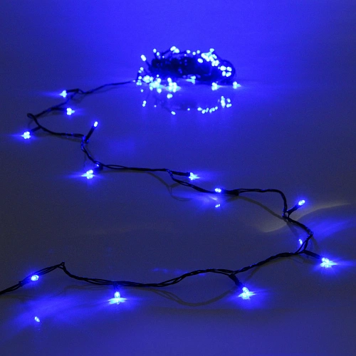 Гирлянда для дома 13м 152 лампы LED зеленый.пров.,8 реж, IP-20, Синий (возможность соединения)