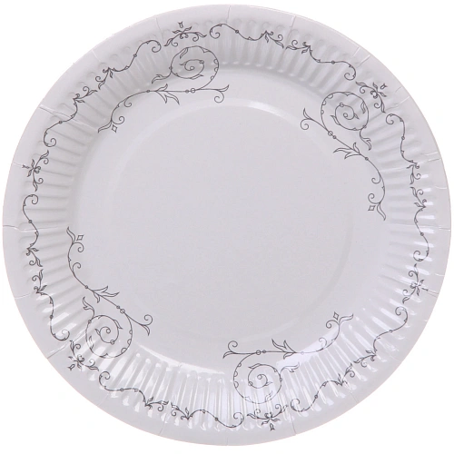 Тарелка бумажная 18 см в наборе 10 шт "Изящный вечер"