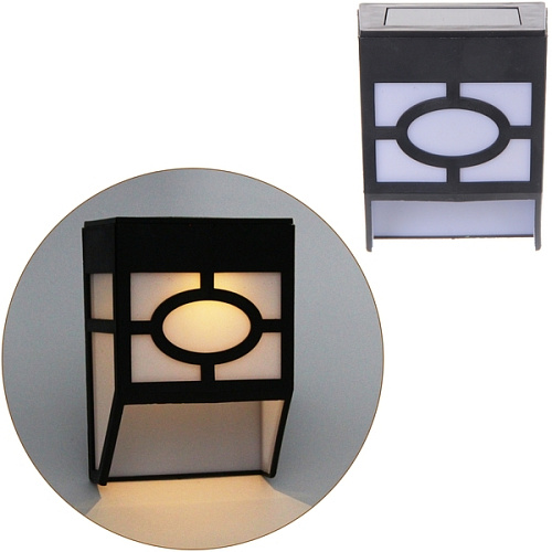 Фонарь садовый "Эстетика" 12*9*5 см, на солнечной батарее (свечение теплый белый) 1 LED