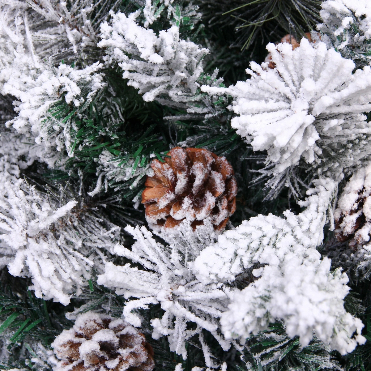 Елка "Заснеженная принцесса" 120 см, ПВХ, леска, резина с белым напылением (355 веток)