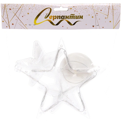 Фигура светодиодная Звездочка 175185 см (батарейки 3 ААА), 1 реж, Белый_5