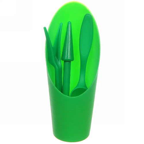 Набор садовых инструментов Алоэ для пересадки саженцев,суккулентов 4 предмета, цвет зеленый_4