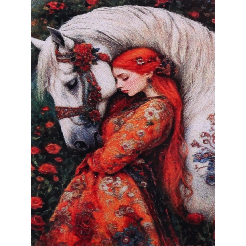 Алмазная мозаика в рулоне 3040см полная выкладка DIAMOND, Юлиана и Тор_4