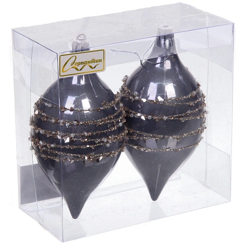 Набор украшений SHINE Star Thread 13,8х6,5 см (2 шт), grey_5