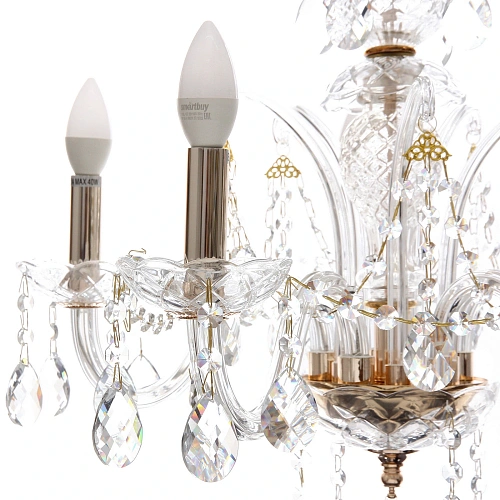 Люстра подвесная в стиле барокко Bottega 540Вт 25-S9014 со стеклянными основаниями_10