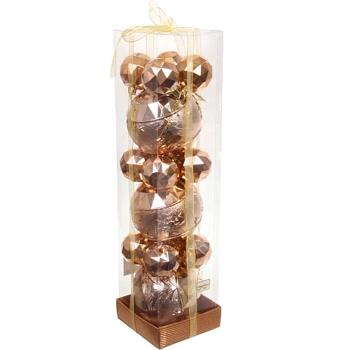 Набор шаров Miracle 10 см + 5 см (15 предметов), Шампань_3