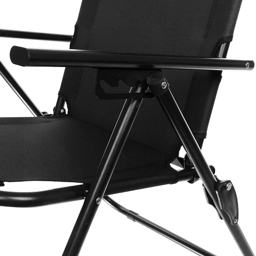 Кресло складное с подлокотниками TFS1608, 546895 см, 3 положения, чёрный_11