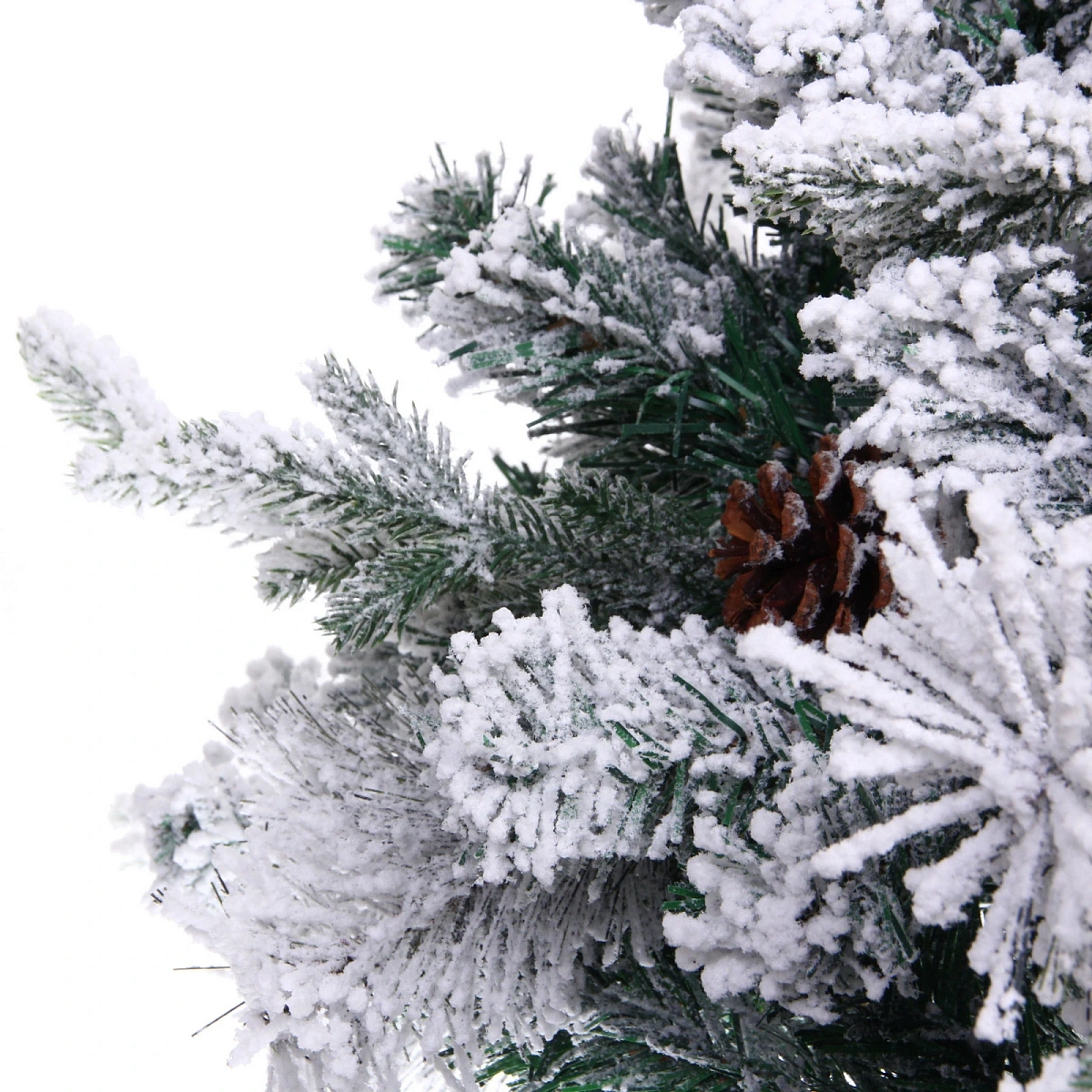 Елка "Заснеженная принцесса" 120 см, ПВХ, леска, резина с белым напылением (355 веток)