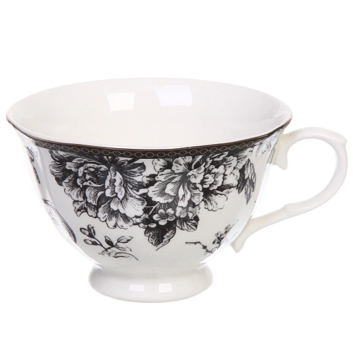 Чайная пара Эдем (кружка 250мл, блюдце,ложка) серая_3