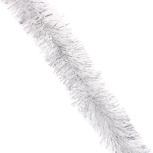 Мишура "Зимняя сказка" 2м, 13 см, Белый/Серебро