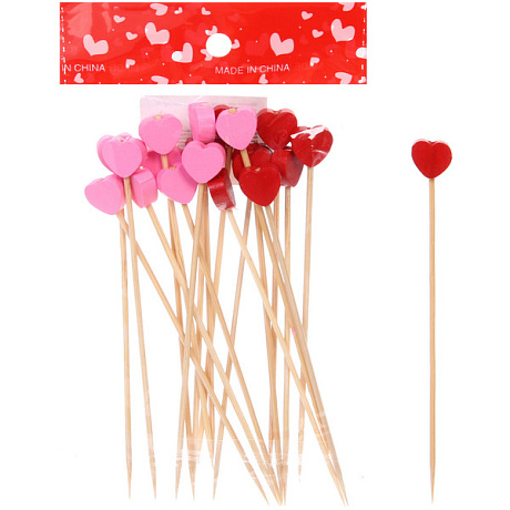 Шпажки для канапе 12 см "Love evening" 20 шт, микс