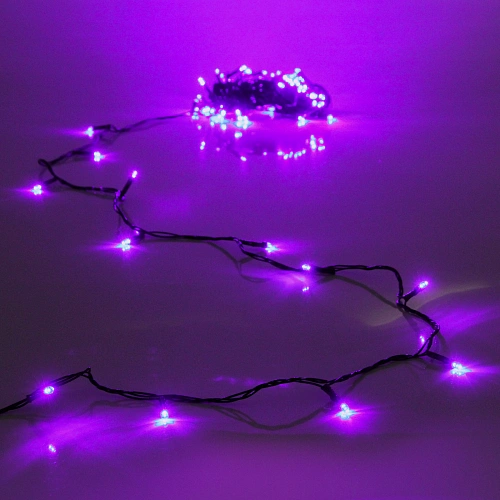 Гирлянда для дома  3,5м 36 ламп LED зелёный пров.,8 реж, IP-20, Фиолетовый