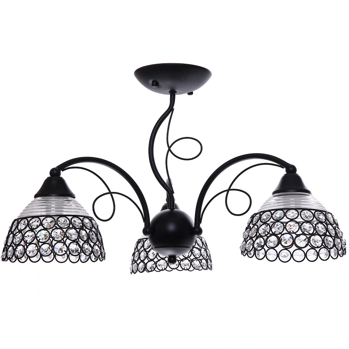 Люстра 3*40Вт Е27 60*60*33см черный 3-51013/3