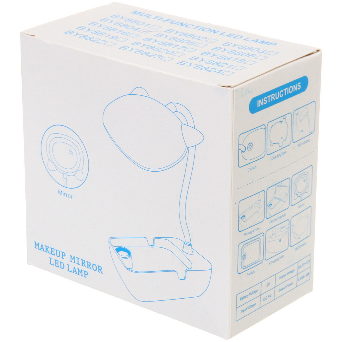 Настольная лампа "Sweet - Слоненок" 13*7*12.5 см LED с подстаканником, USB 0.6-3W, Голубой