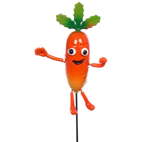 Фигура на спице "Веселая морковка" 60см (фигурка 14 см)